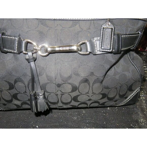 Coach 2008 Hampton Signature C Jacquard black Tote with matching long wallet - Picture 16 of 16